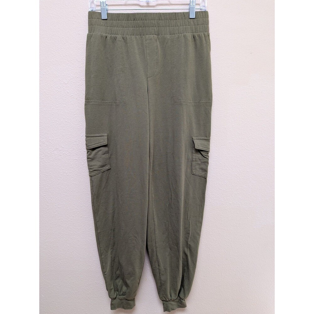 AnyBody Womens Cozy Cargo Jogger Pants with Pockets Size Soft Olive  XST